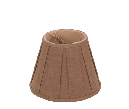 Mocha Box Pleat Linen - Empire Chandelier - 6" - Lux Lamp Shades