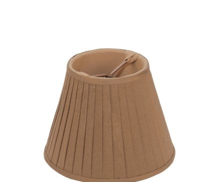 Mocha Knife Pleat Silk - Empire Chandelier Shade - 5" - Lux Lamp Shades