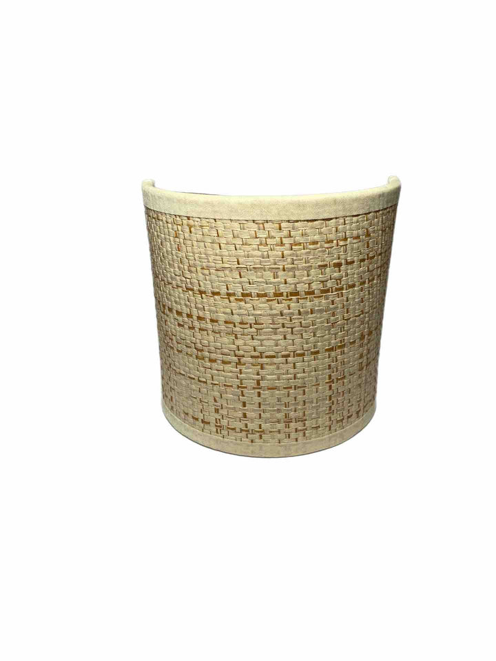 New -5" Raffia Half Drum with Candle Clip - Lux Lamp Shades
