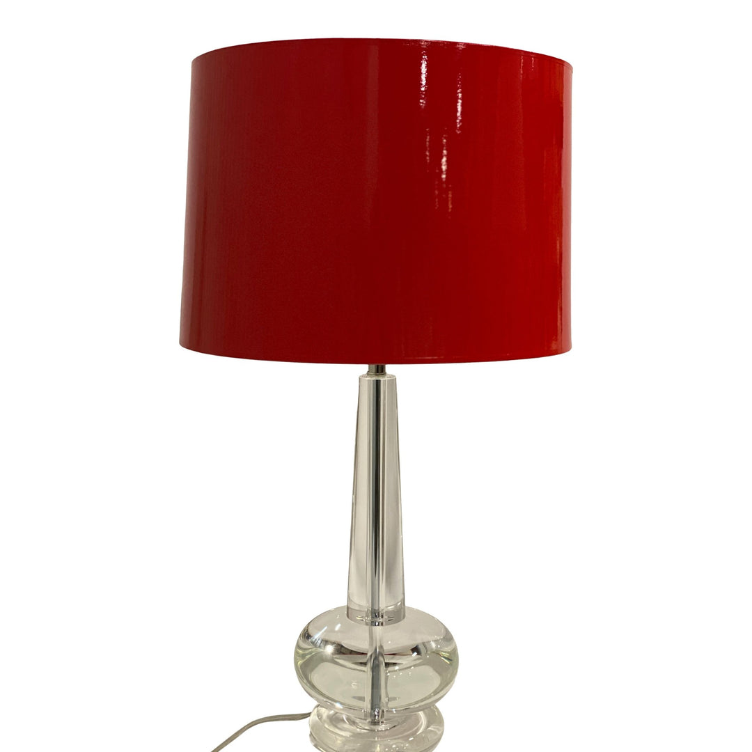 Painted Hard-back Lamp Shade - High Gloss Red, Black, White Opaque - Lux Lamp Shades