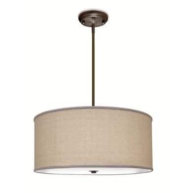 Pendant Hardback Shade with three bulb Socket and diffuser - Customize this pendant - Lux Lamp Shades