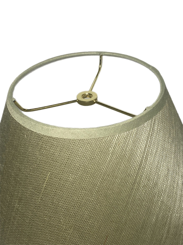 Pewter Grasscloth Empire Hardback shades - Multiple Sizes - Lux Lamp Shades