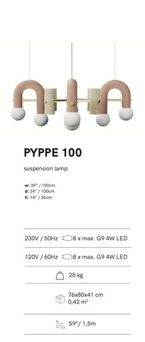 Pyppe 100 Suspension Pendant - Hand Made in Portugal - Lux Lamp Shades