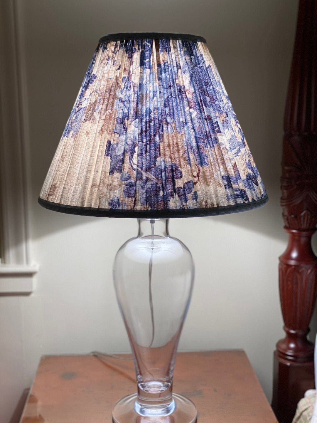 Rutland Indigo by Cowtan & Tout Gathered Lampshades - Lux Lamp Shades