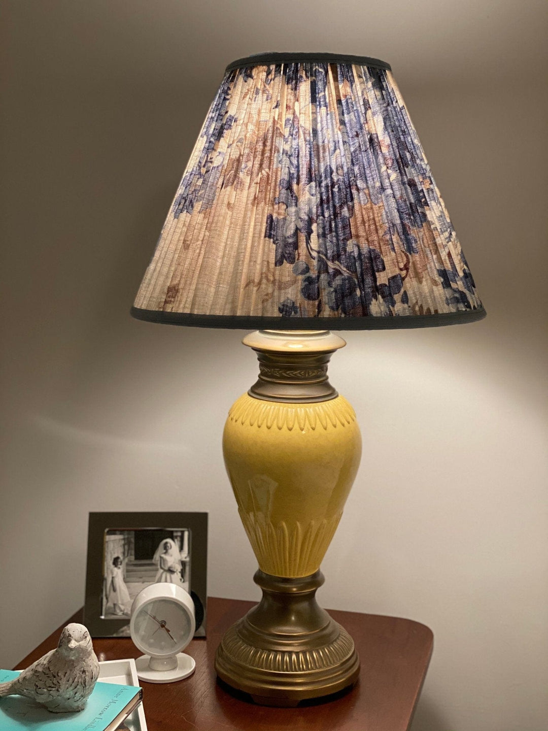 Rutland Indigo by Cowtan & Tout Gathered Lampshades - Lux Lamp Shades