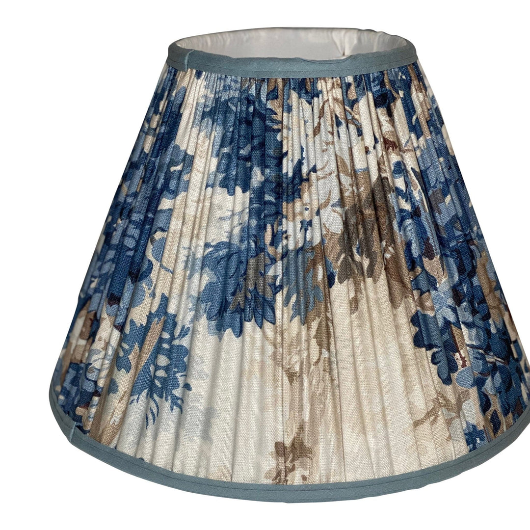 Rutland Indigo by Cowtan & Tout Gathered Lampshades - Lux Lamp Shades