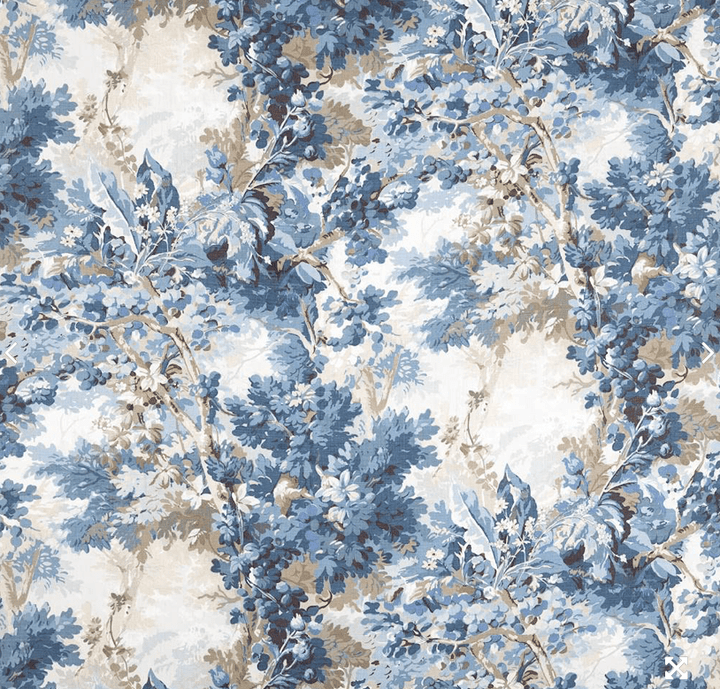 Rutland Indigo by Cowtan & Tout Gathered Lampshades Trade - Lux Lamp Shades