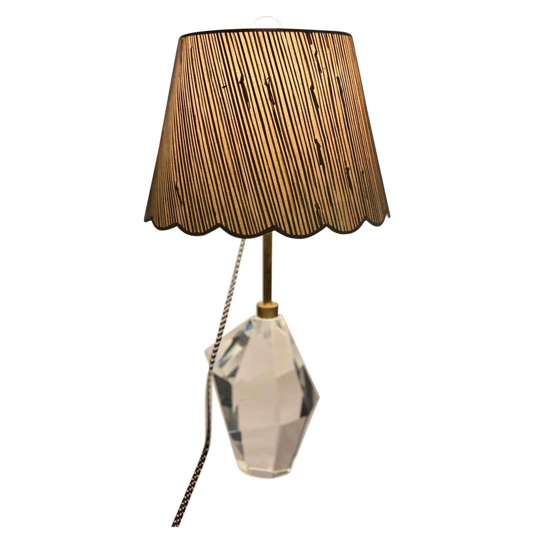 Scalloped Grasscloth Shade - Lux Lamp Shades