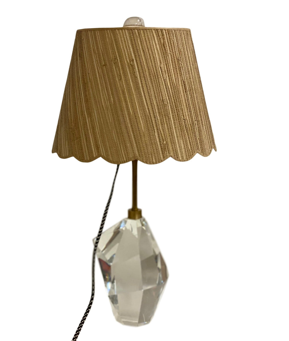 Scalloped Grasscloth Shade - Lux Lamp Shades