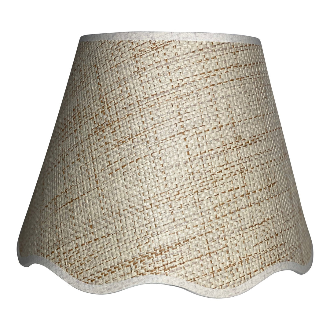 Scalloped Raffia Hardback Shade - Lux Lamp Shades