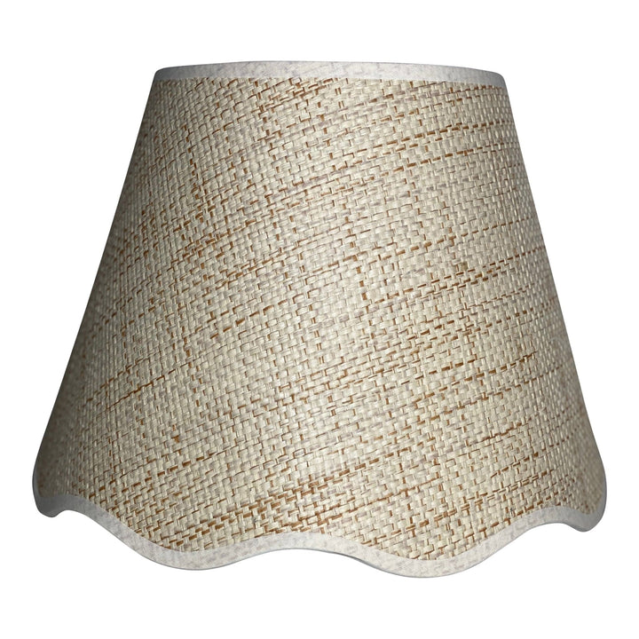 Scalloped Raffia Hardback Shade - Lux Lamp Shades