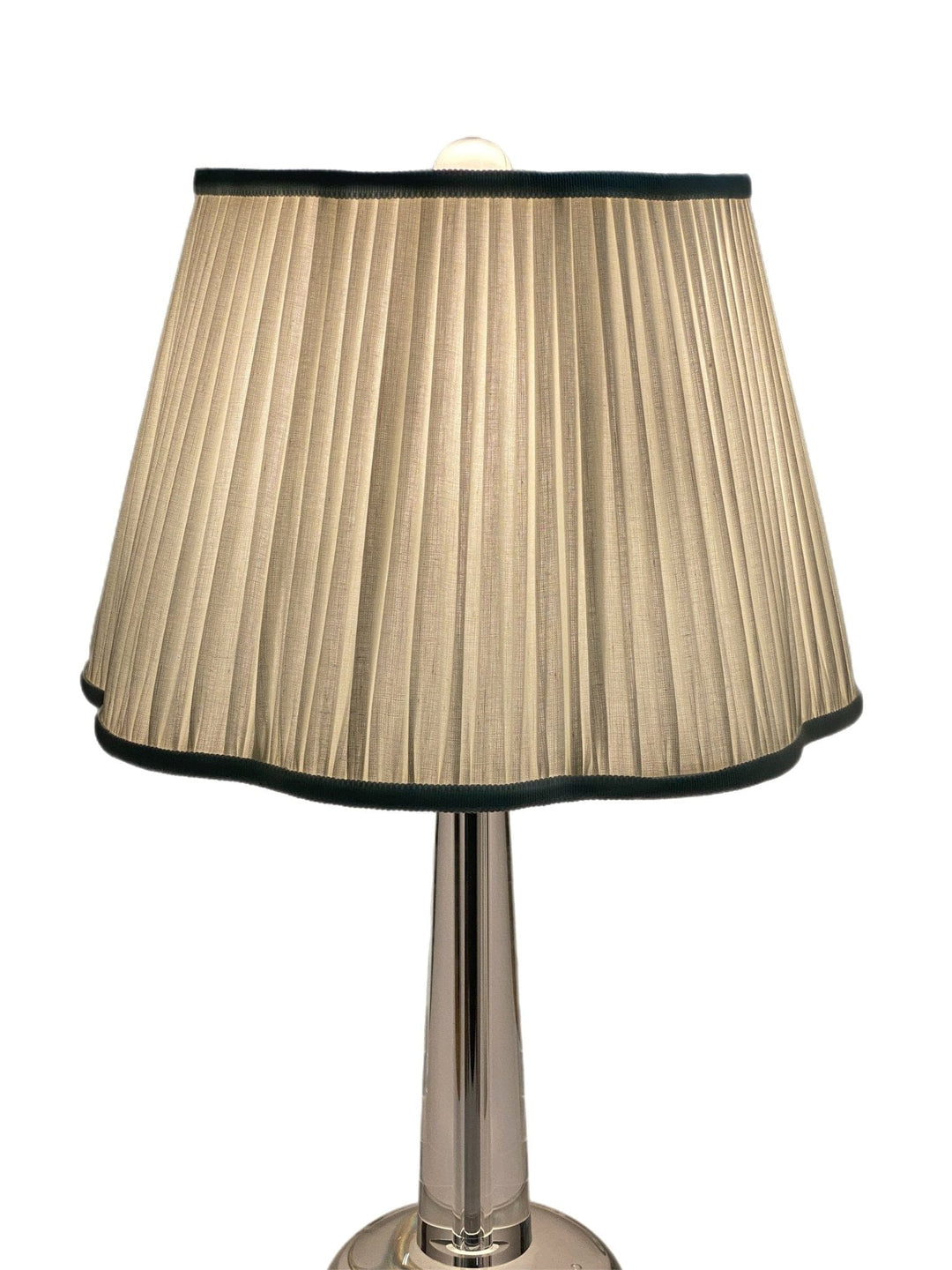 Shirred Out Scalloped Pembroke Shade - Available in Two Sizes + Add Custom Trim - Lux Lamp Shades