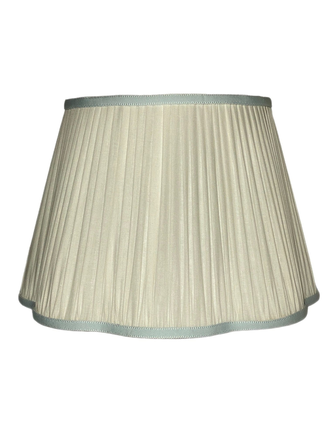 Shirred Out Scalloped Pembroke Shade - Available in Two Sizes + Add Custom Trim - Lux Lamp Shades