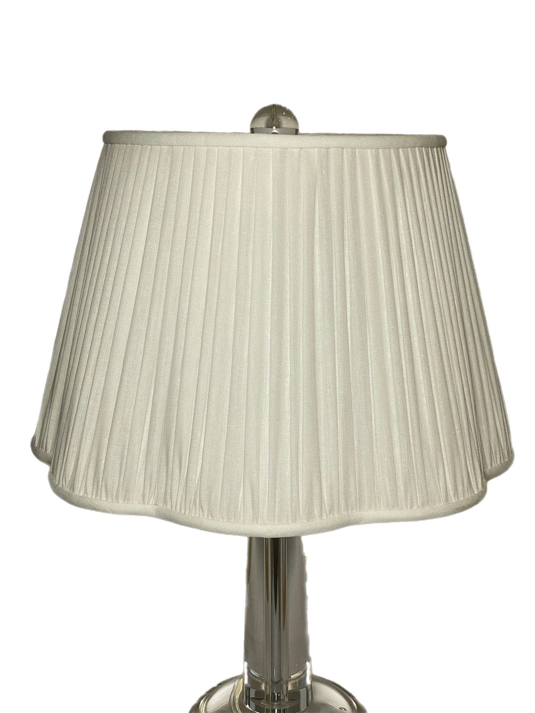 Shirred Out Scalloped Pembroke Shade - Available in Two Sizes + Add Custom Trim - Lux Lamp Shades