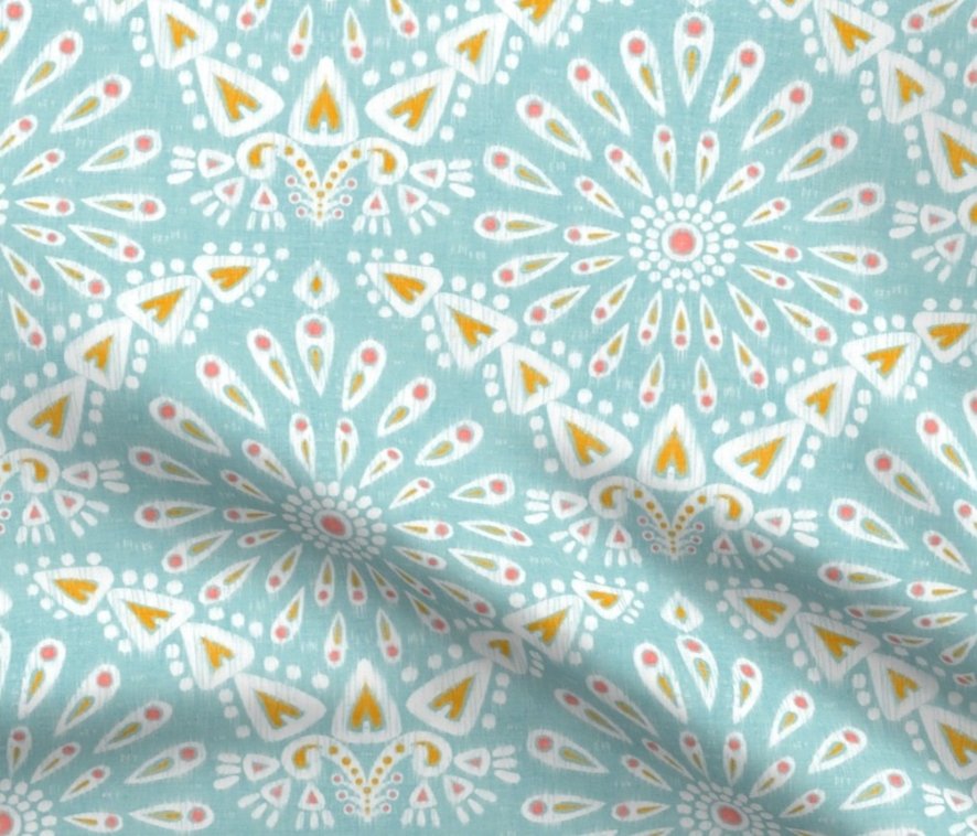 Shirred/Gathered Empire Shade made with ANY Spoonflower Fabric - MADE TO ORDER - Ships in 3 weeks! - Lux Lamp Shades