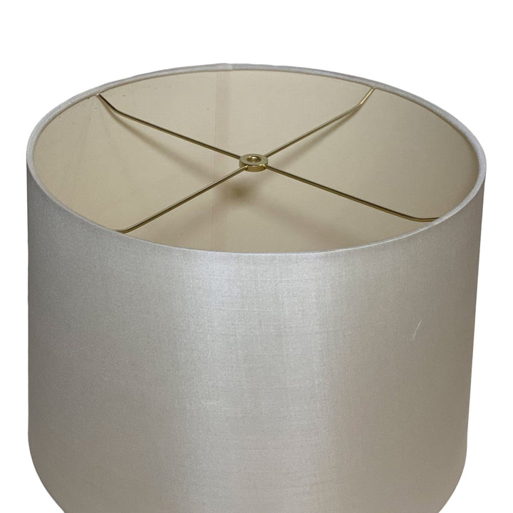 Silk Hardback Drum Shade with Silk Lining - Lux Lamp Shades