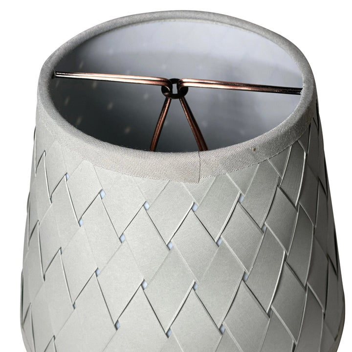 Silver Sage Woven Paper Chandelier Lamp Shade - Available in Two Sizes - Lux Lamp Shades
