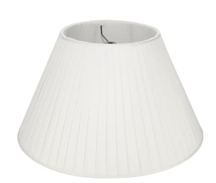 Snow Knife Pleat Silk - Empire - 14" - Lux Lamp Shades