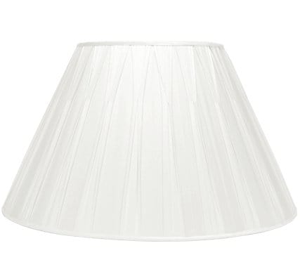 Snow Smocked Pleat Silk - Empire - 18" - Lux Lamp Shades