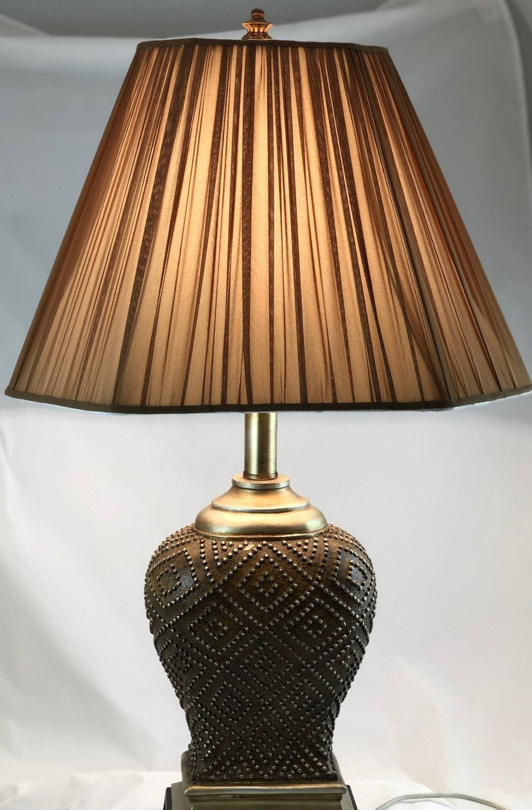 Toffee Sheer Silk - Cut Corner - (8.5" top x 18" bottom x 13" slant) - Lux Lamp Shades