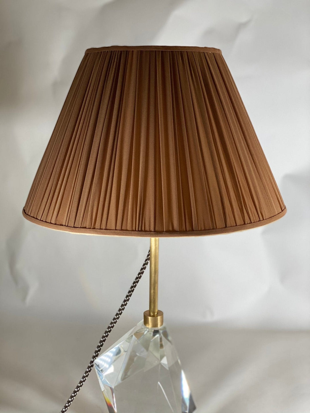 Toffee Sheer Silk - Empire - 14" - Lux Lamp Shades