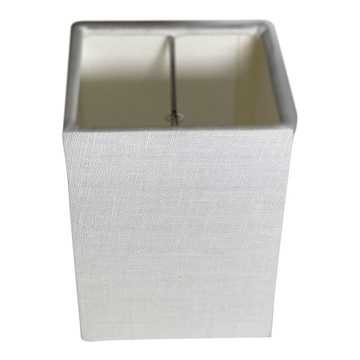 White linen 4" Square Sconce Shade - Lux Lamp Shades