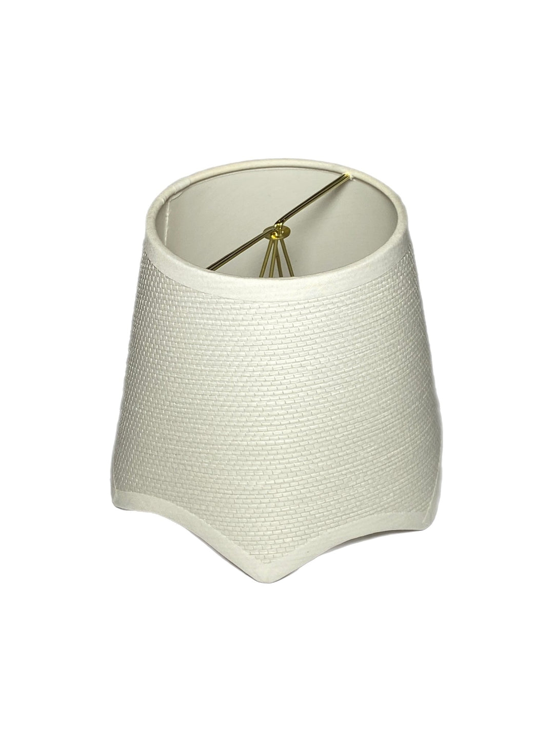 White Raffia Hardback Scalloped Lamp Shade *NEW* - Lux Lamp Shades