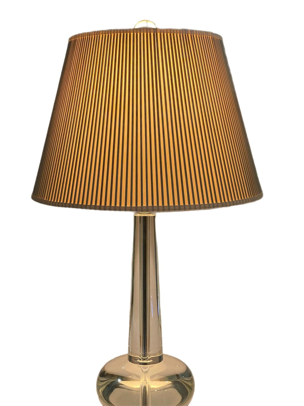 White Stick with Tan Paper British Empire Stick Lamp Shade - (2) 16" in stock - Lux Lamp Shades